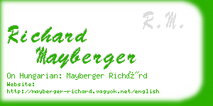 richard mayberger business card